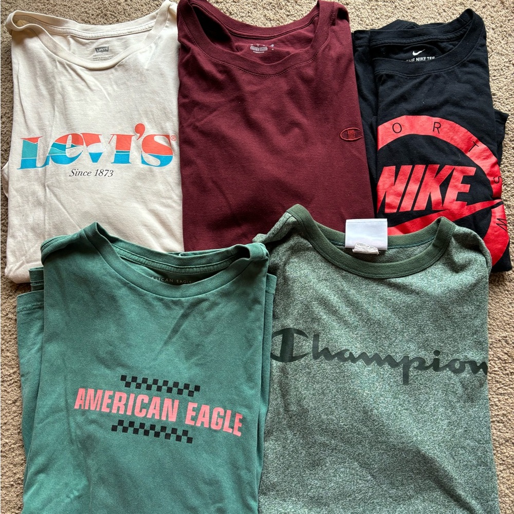 mens tshirt name brand bundle lot size large